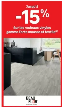 Rouleaux vinyles gamme Forte mousse et textile Beau Flor