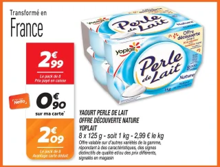Yaourt perle de lait offre découverte nature