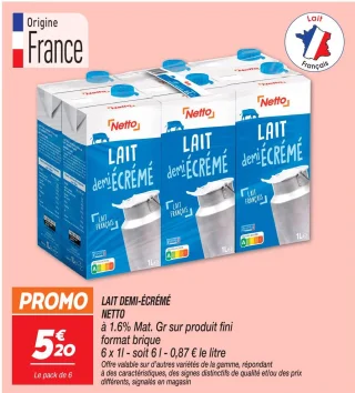 Lait demi-écrémé