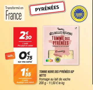 Tomme noire des pyrénées igp 