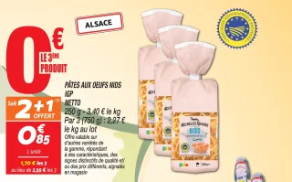 Pâtes aux oeufs nids igp