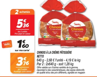 Chinois à la crème pâtissière