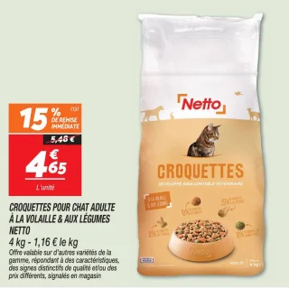 Croquettes pour chat adulte à la volaille & aux légumes