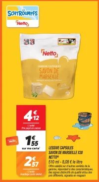 Lessive capsules savon de marseille x30