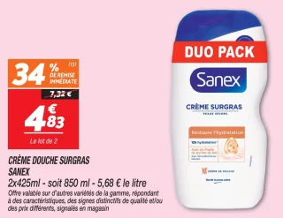 Crème douche surgras