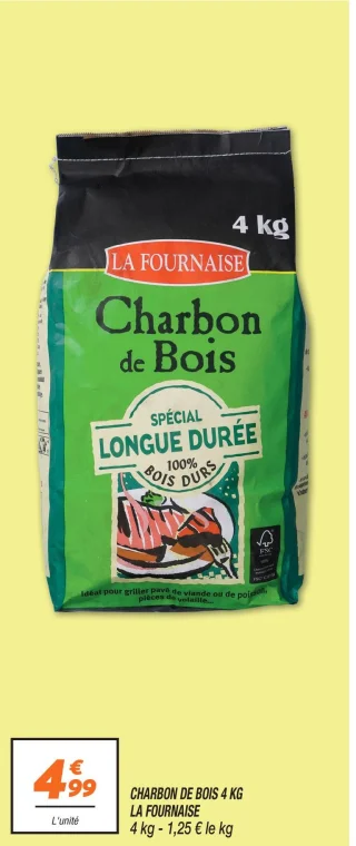 Charbon de bois 4 kg 