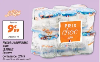 Pack de 12 confituriers 324ml 
