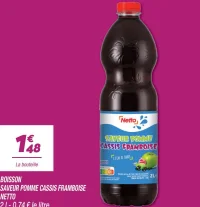 Boisson saveur pomme cassis framboise