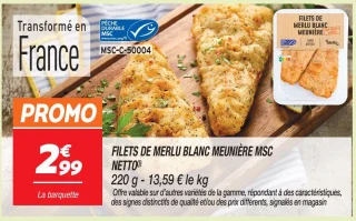 Filets de merlu blanc meunière msc 
