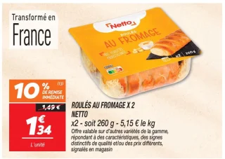 Roulés au fromage x 2 
