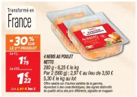  4 nems  au poulet