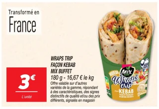 Wraps trip façon kebab
