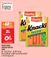 Knacki veggie saucisse végétale  