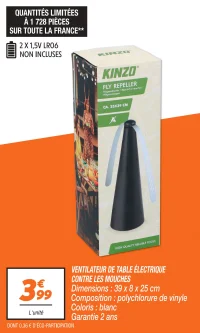 Ventilateur de table électrique contre les mouches 