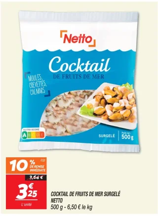 Cocktail de fruits de mer surgelé 