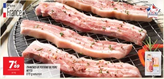Tranches de poitrine de porc 