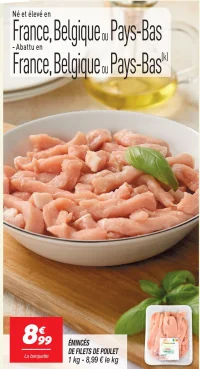 Émincés de filets de poulet 