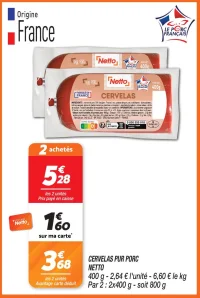 Cervelas pur porc 