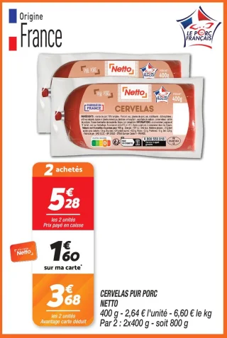 Cervelas pur porc 