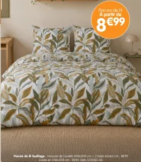 Parure de lit feuillage