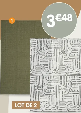 Lot de 2 torchons motif arche - 45x65 cm