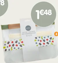 Simply Lot de 3 sachets réutilisables de conservation