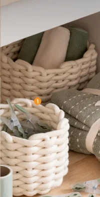 Panière de rangement en corde