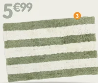 Tapis de bain à rayures - 45x70 cm
