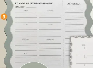 Planning hebdomadaire - 60 feuilles
