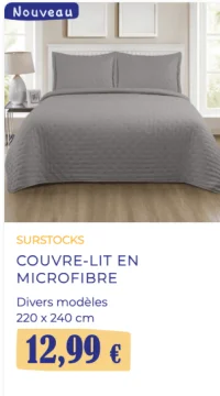COUVRE-LIT EN MICROFIBRE SURSTOCKS
