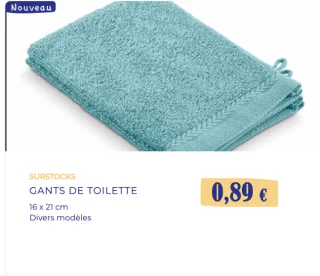 SURSTOCKS GANTS DE TOILETTE