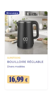 Bouilloire réglable