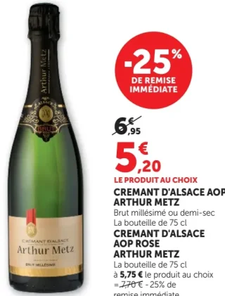 Cremant d'Alsace AOP Arthur Metz