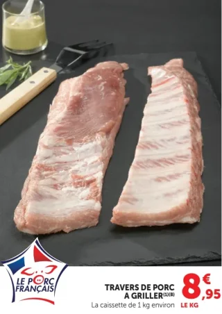 Travers de porc à griller