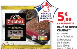 Pavé de boeuf Charal Les Marinés
