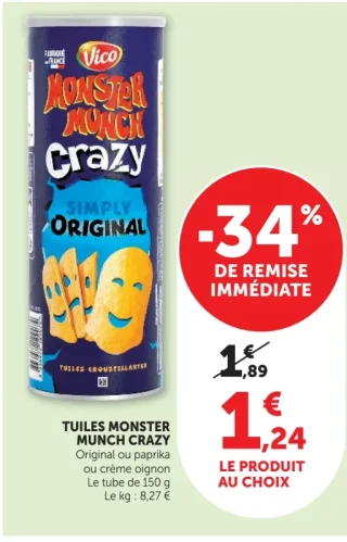 Tuiles Monster Munch Crazy Vico
