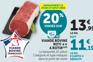 VIANDE BOVINE ROTI ** A ROTIR