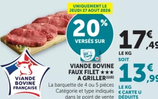 VIANDE BOVINE FAUX FILET *** A GRILLER