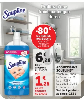Adoucissant Soupline Concentré Variétés au choix