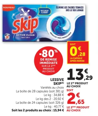 Lessive Skip Capsules Variétés au choix
