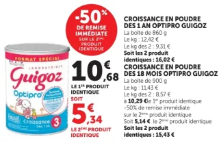 Guigoz Optipro Croissance 3 Dès 1 an / Guigoz Optipro Croissance Dès 18 mois