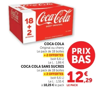 Coca-Cola Original ou Sans Sucres