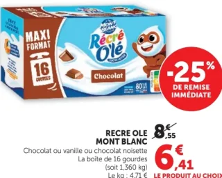 Récré O'Lé Mont Blanc Chocolat