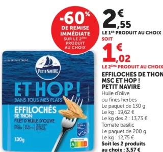EFFILOCHEES DE THON MSC ET HOP ! PETIT NAVIRE