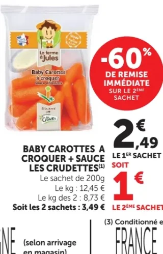 Baby Carottes à Croquer + Sauce Les Crudettes