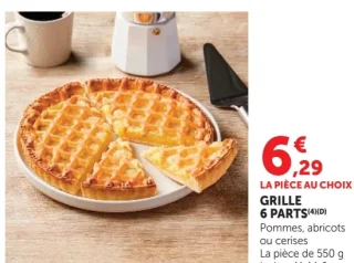 Grille 6 Parts Pommes, abricots ou cerises
