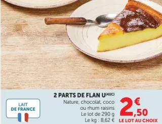 2 Parts de Flan U