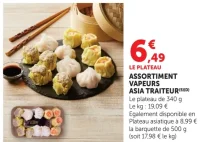 Assortiment vapeurs Asia Traiteur