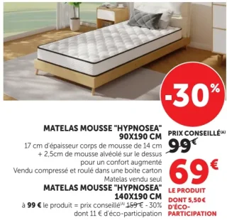 Matelas mousse "Hypnosea"