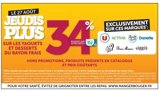 Yaourts et desserts du rayon frais